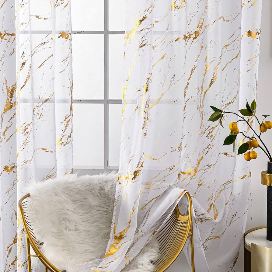 White And Gold Curtains